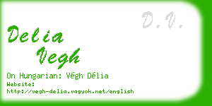 delia vegh business card